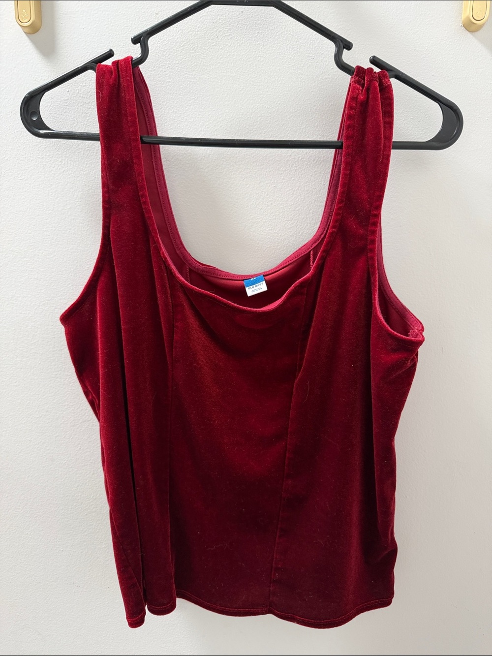 Old Navy Velvet Scoop Tank - Burgundy